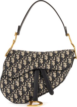 Dior Pre-owned Womens Saddle Oblique Shoulder Bag - Blue/Navy - One Size