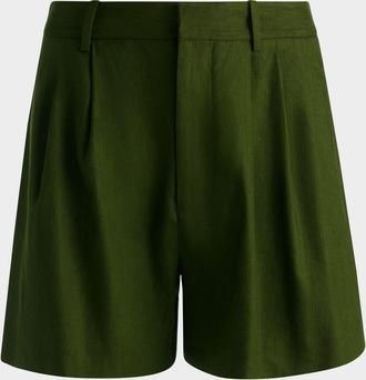 Alice & Olivia Conry Relaxed Linen Shorts