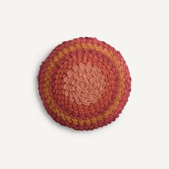 La Redoute Interieurs Rond gehaakt katoenen kussen, LAURIAN