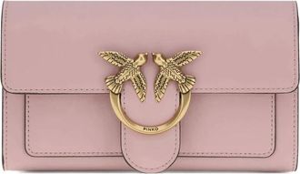 Pinko Love One Wallet - Dames - Schoudertassen - Roze - ONE Size - Leer - Tassen