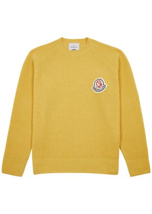 Moncler X Billionaire Boys Club Ribbed Wool-blend Jumper - Yellow - S