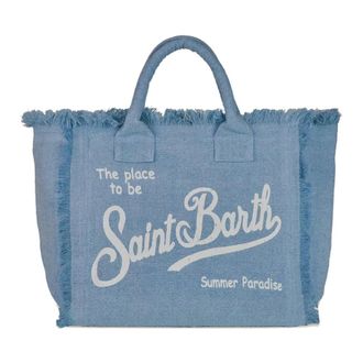 MC2 Saint Barth Dames, Tassen, Blauw, Maat: ONE Size Linnen