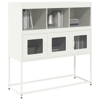 Berkfield Home Sideboard White 100.5x39x107 cm Cold-rolled Steel