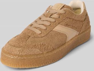 Marc O'Polo Low Top Sneaker aus softem Rindsleder in Sand, Größe 40