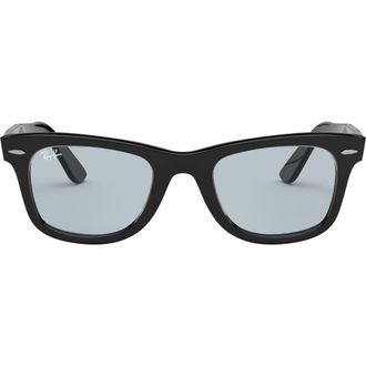 Ray-Ban 52mm Square Sunglasses in Black /Light Grey at Nordstrom