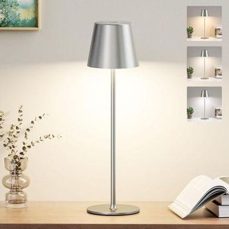 OEM L&aacute;mpara De Mesa Inal&aacute;mbrica Con 3 Temperaturas De Color, Regulable, Led Recargable, T&aacute;ctil, Para Mesita De Noche, Ideal Para Dormitorio, Sala De Estar