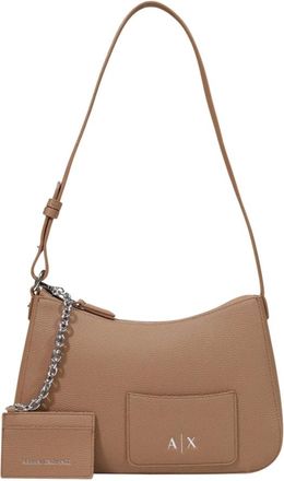 A|X Armani Exchange Tassen, Dames, Beige, ONE Size, Leer, Schoudertas