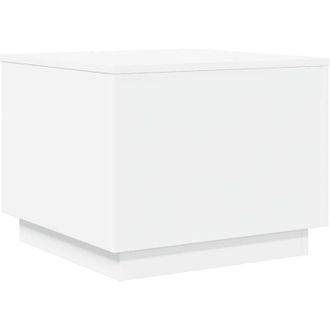 vidaXL Vidaxl - Mesa De Centro Con Luces Led Blanco 50x50x40 Cm