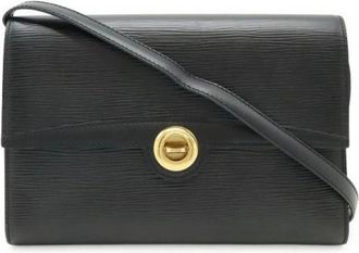 Louis Vuitton Pre-owned Leren Crossbody Tas - Dames - Vintage Schoudertas - Zwart - ONE Size - Leer - Vintage