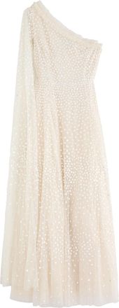 Needle & Thread Scatter Dot One-shoulder Sequin-embellished Gown - Cream - 4 (UK8 / S)