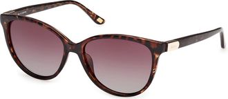 Skechers SE00173 Polarized 47H Womens Sunglasses Tortoiseshell Size 56