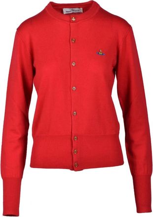 Vivienne Westwood Pure Wool Cardigan - female - Vivienne Westwood - Cardigans - Red - XS - Knitwear