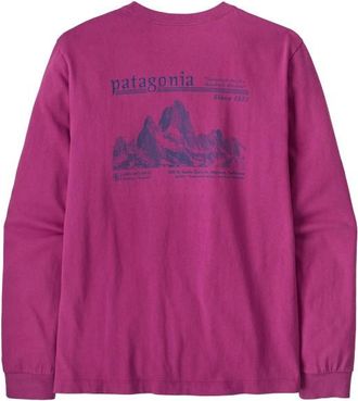 Patagonia L/S MW Hut Tripper Skyline T-Shirt Longsleeve f&uuml;r Herren | lila