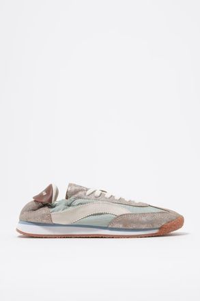 Bimba & Lola Suede & Nylon Elastic Sneakers in Silver at Nordstrom, Size 36