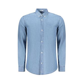 Pepe Jeans London Heren, Overhemden, Blauw, Maat: S Katoen