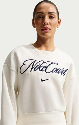 Nike Womens Court Collection Crew-Neck Tennis Top in Blue | IB0757-410