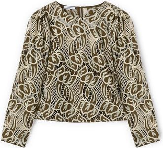 Motivi Sangallo Blouse - Dames - Blouses - Groen - XS - Polyester - Overhemden