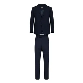 HUGO BOSS Hugo, Single Breasted Suits, male, Blue, Size: 2XL Huge Suit