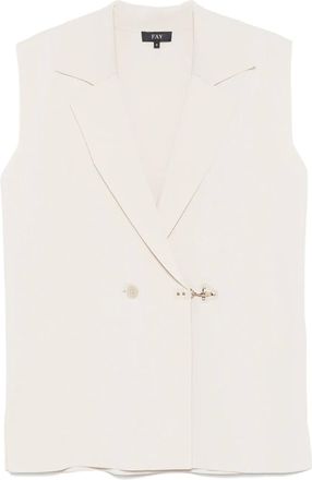 Fay Gilet met dubbele rij knopen - Beige