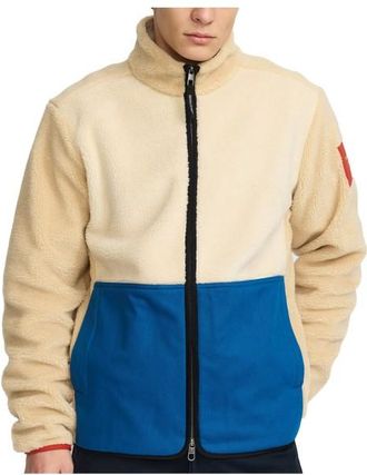 Revolution Blocked Teddy Jacket Fleecejacke f&uuml;r Herren | beige