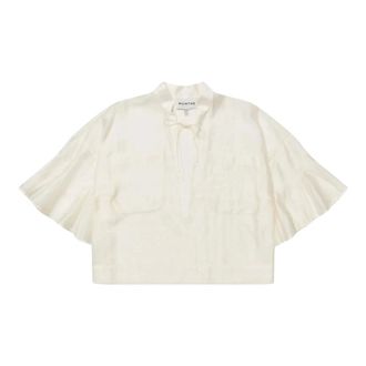 Munthe Dames, Blouses & Shirts, Beige, Maat: L Poliester