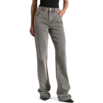 Mani&egrave;re De Voir Abbie Stacked Fit And Flare Jeans in Washed Grey at Nordstrom, Size 12