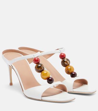 Malone Souliers Mules Lena de piel adornadas