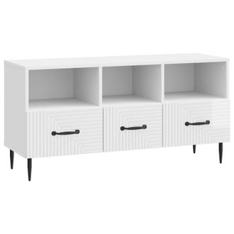 vidaXL Mueble De Tv Brillante 102 X 34,5 X 50 Cm Madera De Ingenier&iacute;a Vidaxl