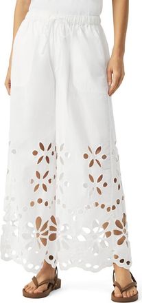 Splendid Emma Cotton Eyelet Pants in White at Nordstrom, Size X-Large