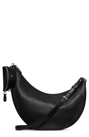 Kate Spade New York large duo pebbled leather crossbody bag in Black at Nordstrom