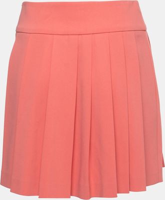 Moschino Pink Crepe Pleated Mini Skirt