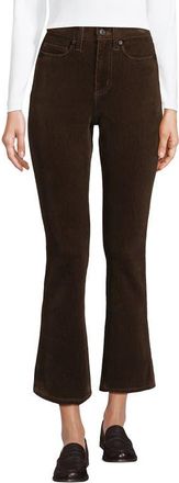 Lands End High Rise Corduroy Kick Crop Pants in Rich Coffee at Nordstrom, Size 14