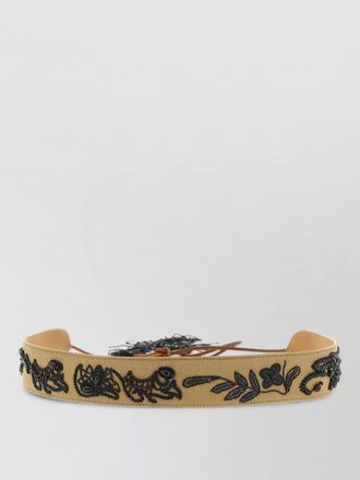 Dries Van Noten belt featuring beads and embroidery