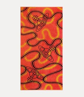 Vivienne Westwood Beach Towel Wiggle Red Unisex