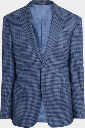 Emporio Armani Men & apos;s G Line Micro-Plaid Single-Breasted Sport Coat