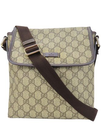 Gucci Beige GG Supreme Canvas Shoulder Bag (Authentic Pre-Loved)