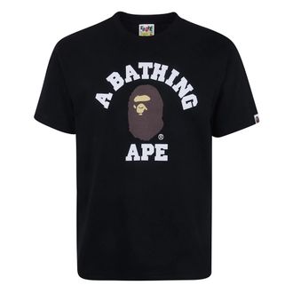 A Bathing Ape A Bathing APE - College T-shirt - Heren - Tops - Zwart - Maat: 2XL Katoen