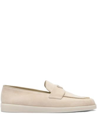 Prada Su&egrave;de loafers - Beige