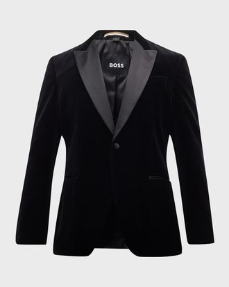 BOSS Men & apos;s Velvet Peak-Lapel Dinner Jacket