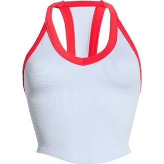 Free People All Clear Racerback Tank in Slate Combo at Nordstrom, Size X-Small