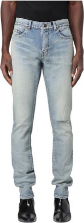 Saint Laurent Distressed Slim Jeans