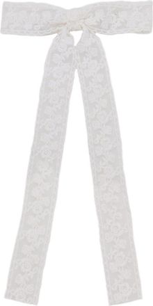 Petit Moments Floral Lace Hair Bow in White at Nordstrom