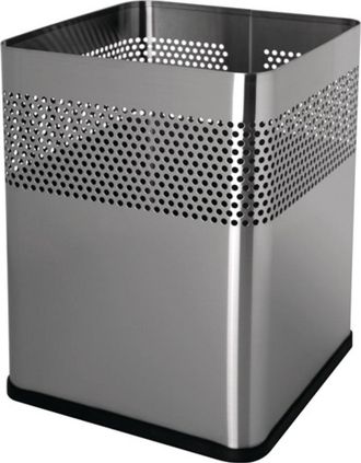 Helit Helit - Cesta De Papel 18l A325xl240xf240mm Cuadrado Va Plateado