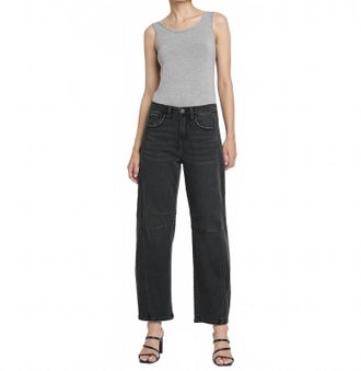 Flying Monkey High Rise Barrel Jeans In Rebel Black