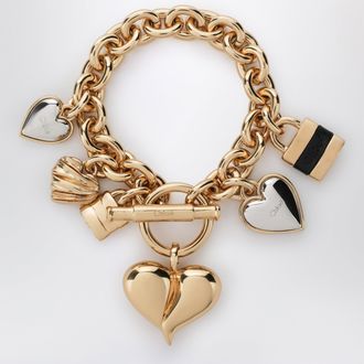 Chlo&eacute; Bracciale Paddington a catena in ottone oro/nero