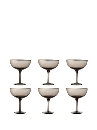 BITOSSI HOME Bicchieri da champagne Deco (6 pezzi) - Grigio