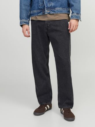 Jack & Jones Relax-fit-Jeans JACK & JONES JJIALEX JJORIGINAL SQ 067 NOOS, Herren, Gr. 30, L&auml;nge 34, schwarz (schwarz denim), Denim/Jeans, Obermaterial: 100% Baumwo