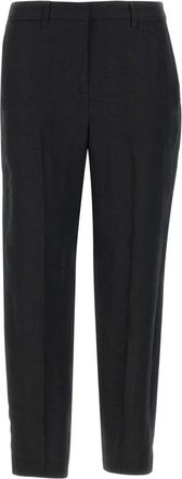 Marella Pantaloni Perugia in lino - Nero