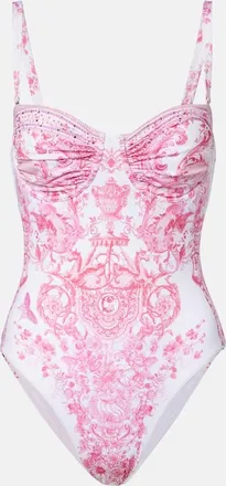 Camilla Ba&ntilde;ador estampado adornado