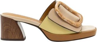 Noa Harmon Heeled Mules - Dames - Muiltjes - Beige - 36 EU - Schoenen